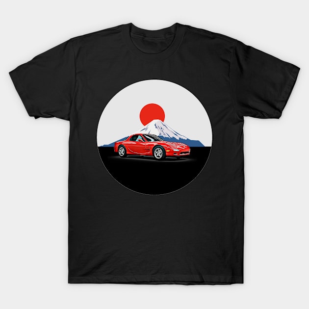 RX7 Japan Print T-Shirt by SynchroDesign